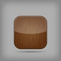 Vector wooden button Royalty Free Stock Photo
