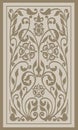 Vector wooden carved panel for background creation