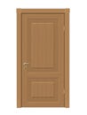 Vector wooden door isolated