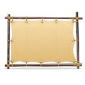 Vector Wooden Frame with Canvas Royalty Free Stock Photo