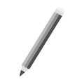 Vector wooden pencil with rubber eraser. Sharpened detailed office mockup, school tool, creativity, idea, education and