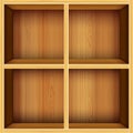 Vector wooden shelves background