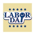 Vector Workers' Day and Labor Day text with nut wrench Royalty Free Stock Photo