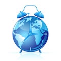 Vector world clock Royalty Free Stock Photo