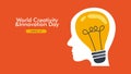 vector world creativity and innovation day background template Royalty Free Stock Photo