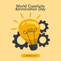 vector world creativity and innovation day poster template Royalty Free Stock Photo