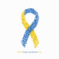 Vector world down syndrome day symbol on white Royalty Free Stock Photo