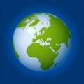 Vector world globe Royalty Free Stock Photo