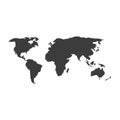Vector grey world map. vector illustration. Royalty Free Stock Photo