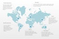 Vector world map infographic symbol. North South America, Europe, Asia, Africa, Australia map pointers. International illustration Royalty Free Stock Photo