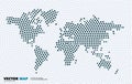 Vector world map with squares, rectangles for business templates