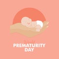 vector world prematurity day poster template Royalty Free Stock Photo