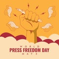 vector world press freedom day poster template