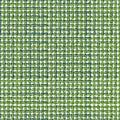 Vector woven cotton effect seamless pattern background. Dense painterly green plaid weave grid backdrop. Repeat gingham