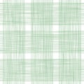 Vector woven fabric texture in square. Repeating linen texture in light green colors.