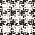 Vector woven seamless pattern. Stylish interweaving texture. Decorative geometric interlaced lines.