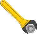 Vector wrench with a nut