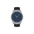 Vector wrist watch icon. Wristwatch hand clock illustration for men. Swiss flat watch