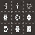 Vector wristwatch icon set