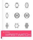 Vector wristwatch icon set