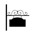 Vector wrought iron sign