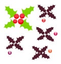 Vector ~ Xmas shape game: holly