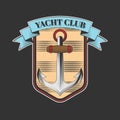 Vector yacht club logo Royalty Free Stock Photo