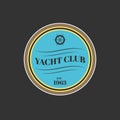 Vector yacht club logo Royalty Free Stock Photo