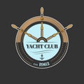 Vector yacht club logo Royalty Free Stock Photo