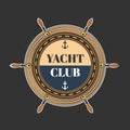 Vector yacht club logo Royalty Free Stock Photo