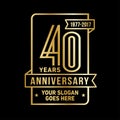 40 years celebrating anniversary design template. 40th logo. Vector and illustration.