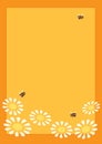 Frame a4 bees daisies