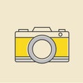 Vector of yellow camera icon