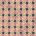 Vector Yellow Chevrons Pink Striped Repeat Pattern