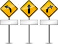 Vector yellow directional signs