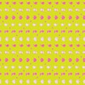 Vector yellow horizontal fish seamless pattern background