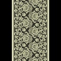 Vector Yellow Lace Borders. Seamless Pattern.