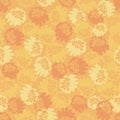 Vector yellow monochrome marigold flower abstract seamless pattern. Perfect for fabric, scrapbooking and wallpaper