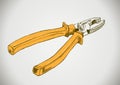 Vector yellow pliers