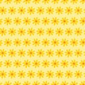 Vector yellow simple repeat sketched monochrome daisy prints seamless floral pattern. Suitable for textile, gift wrap
