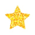 Vector yellow stars font, star shape