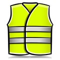 Vector yellow vest isolated cartoon