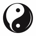 Vector Yin and Yang sign: Eastern wisdom on a white background