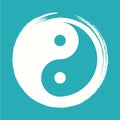 Vector Yin Yang in a Zen Circle Illustration Royalty Free Stock Photo