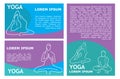 Vector yoga flyer template