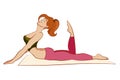 Vector yoga illustration. Healthy lifestyle.