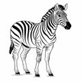 Black And White Zebra Illustration With Robert Munsch Style
