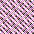 Vector Zigzag colourful Seamless Pattern. diagonal Curved Wavy Zig Zag Line