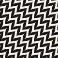 Vector zigzag diagonal chevron seamless pattern. Curved zig zag Royalty Free Stock Photo