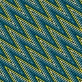 Vector zigzag seamless pattern. Diagonal colorful chevron stripes background Royalty Free Stock Photo
